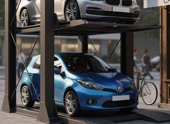 Duplicador de parqueadero. Ascensor para parqueaderos